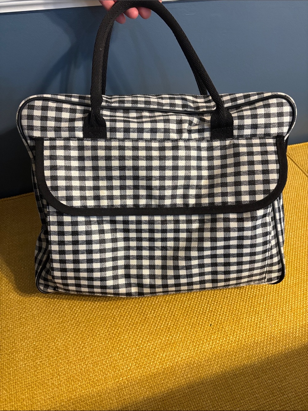 Black and White Gingham Tote Bag - Chic Everyday Carry